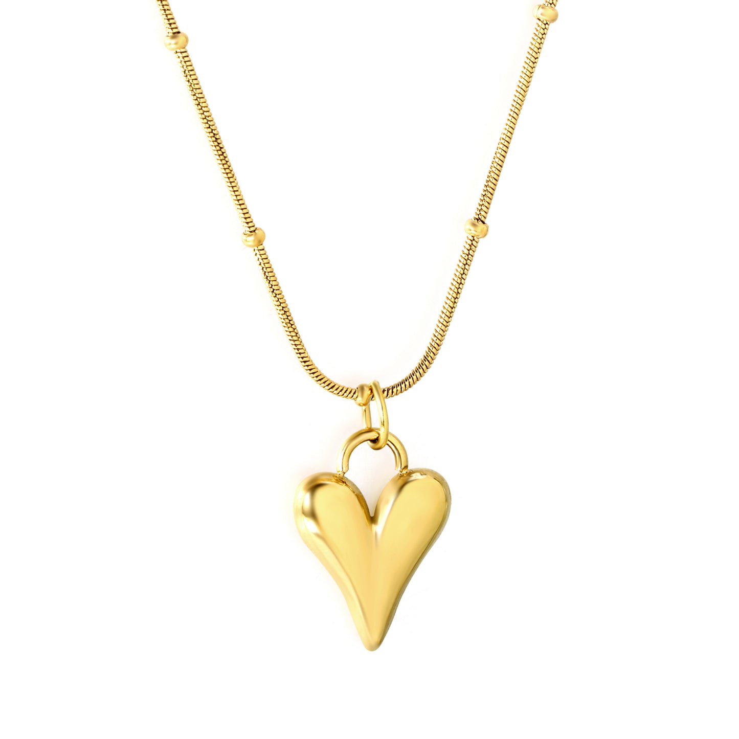 Beloved Heart Pendant Necklace - 18k Gold