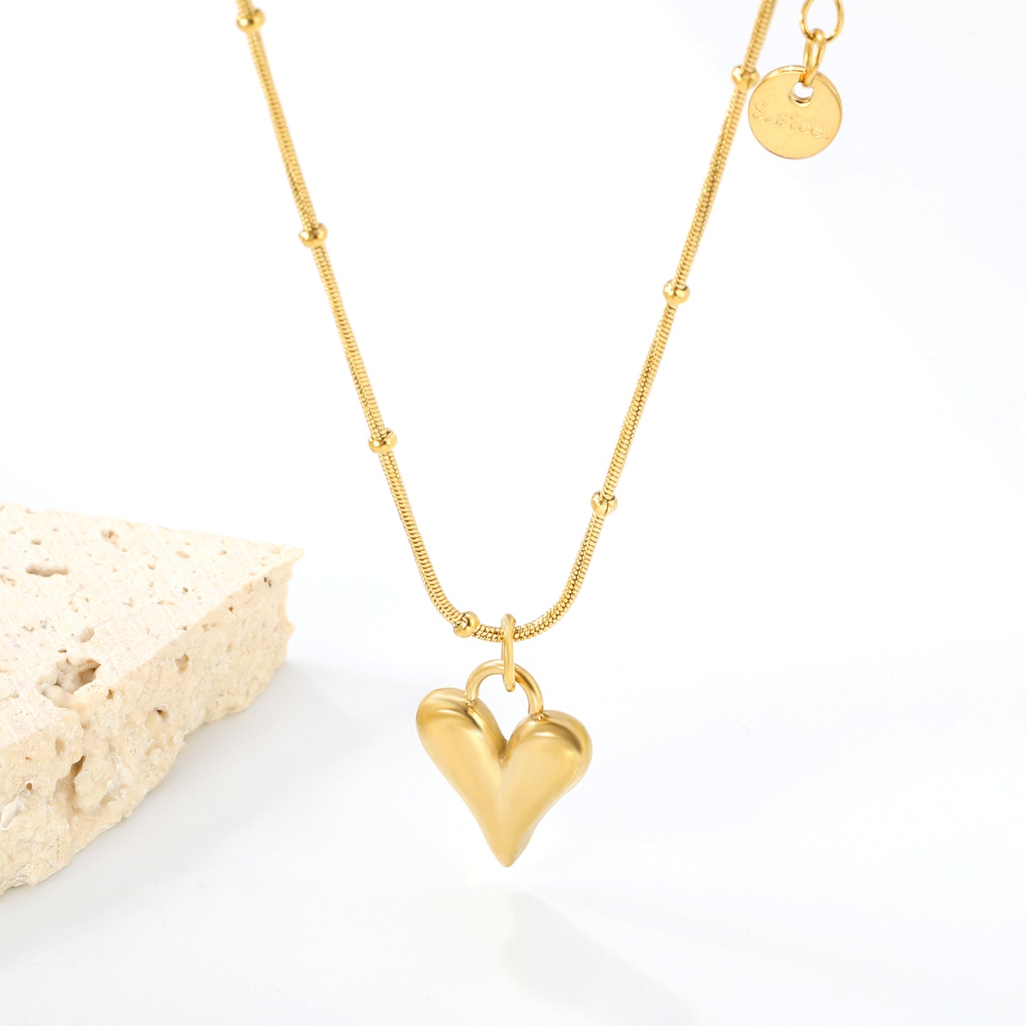 Beloved Heart Pendant Necklace - 18k Gold