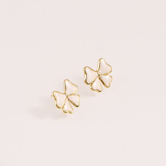 Lucky Charm Stud Earrings - 18k Gold Plated