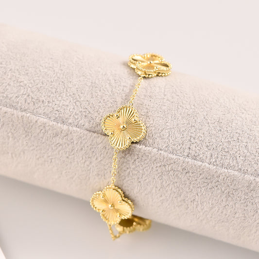 Lucky Clover gold Bracelet - 18k Gold Plated