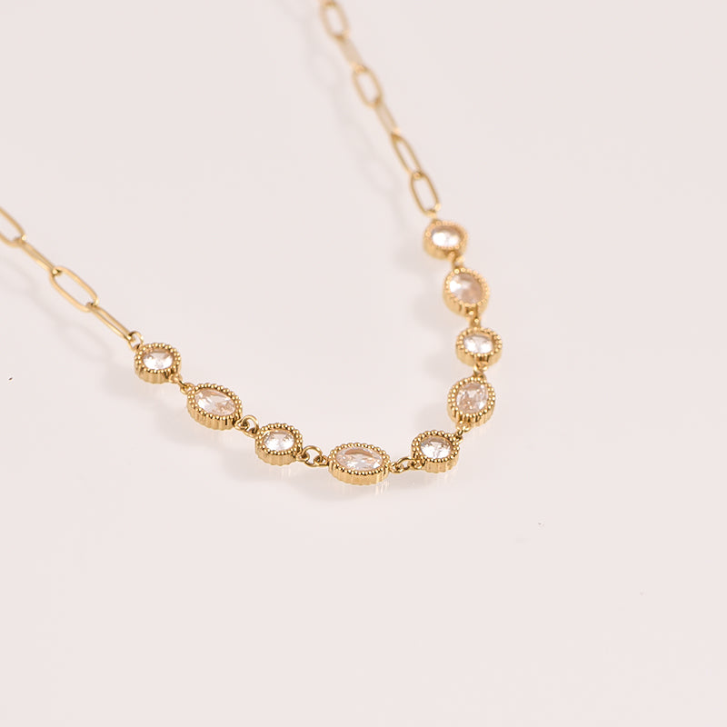 Oval Link Chain Necklace - 18k Gold Plated