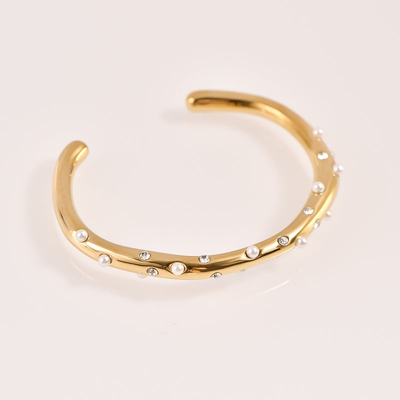 Constellation Cuff Bangle - 18k Gold Plated