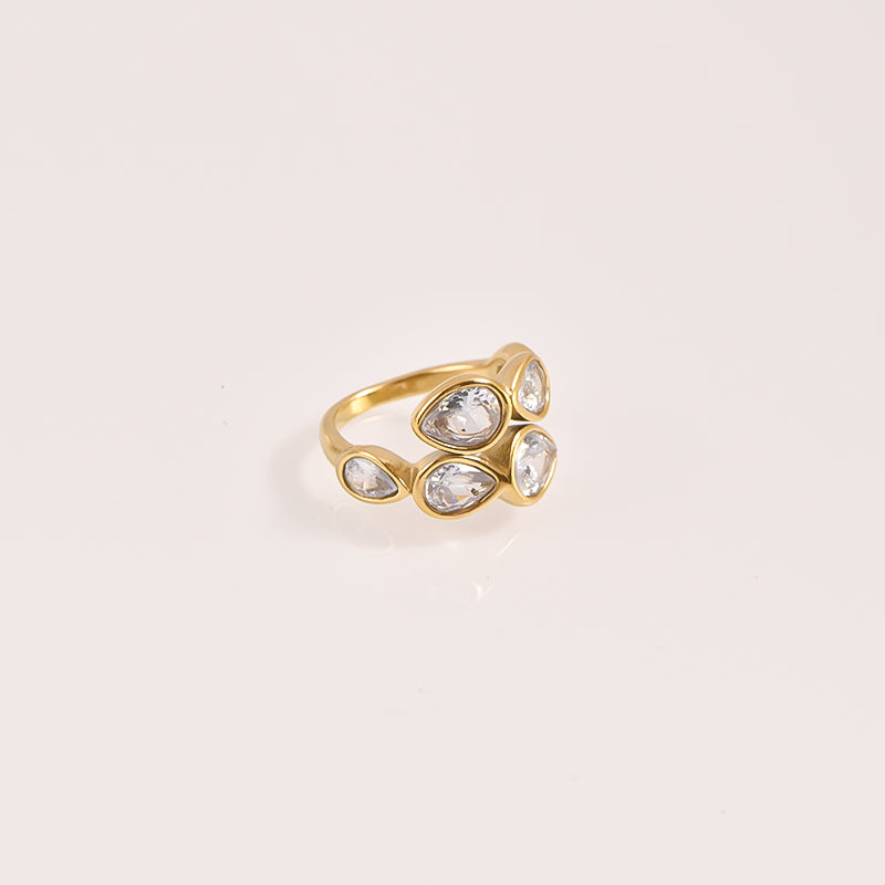 Dewdrop Ring - 18k Gold Plated