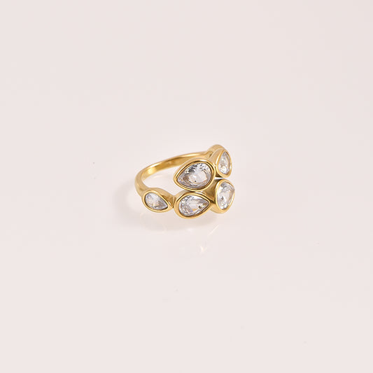Dewdrop Ring - 18k Gold Plated