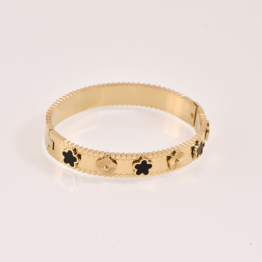 Clover Bangle - 18k Gold Plated