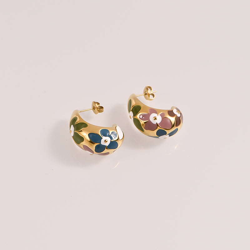 Garden Bloom Earrings - 18k Gold Plated