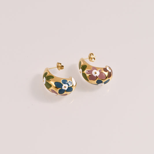 Garden Bloom Earrings - 18k Gold Plated