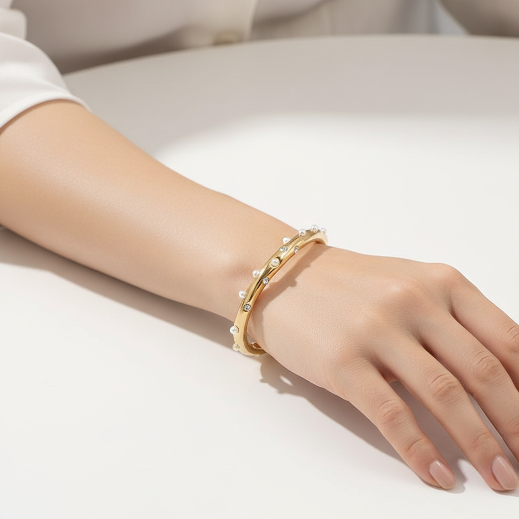 Constellation Cuff Bangle - 18k Gold Plated