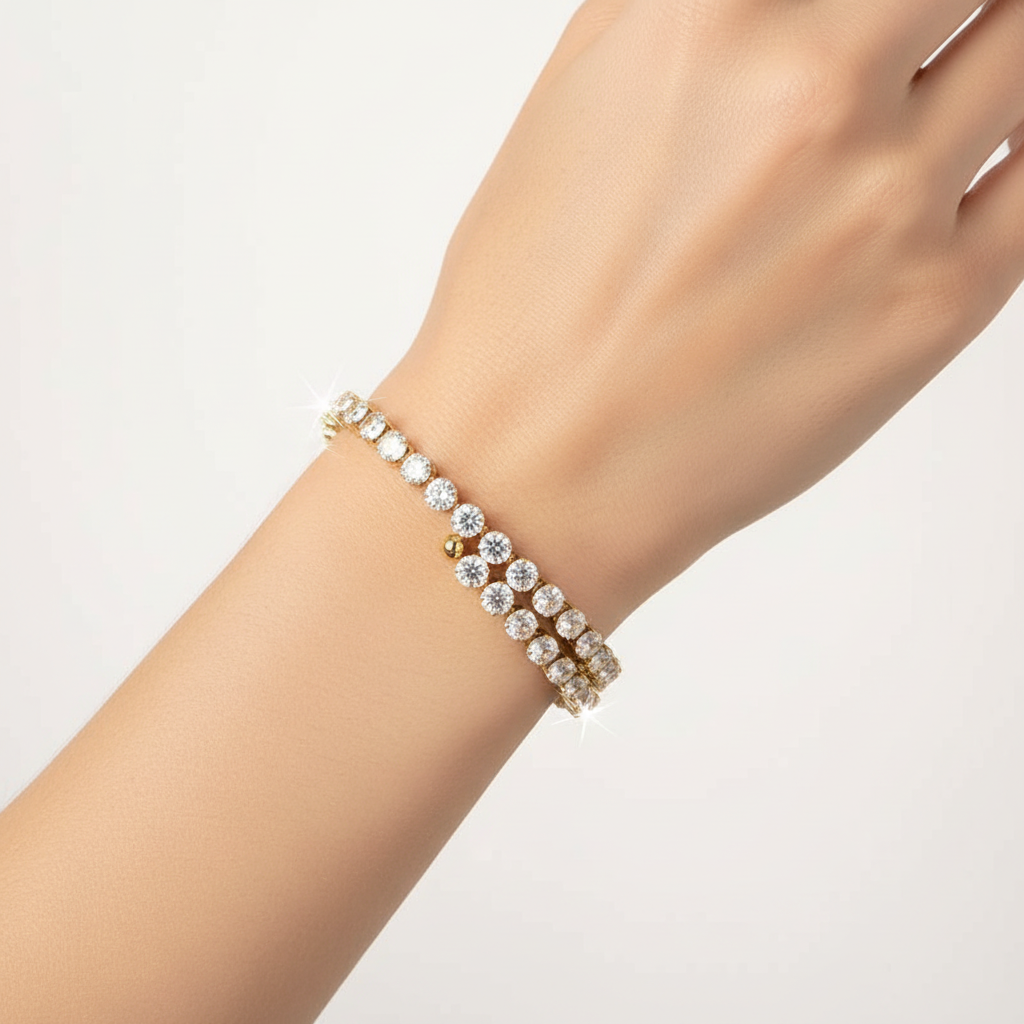 Crystal Bracelet - 18k Gold Plated