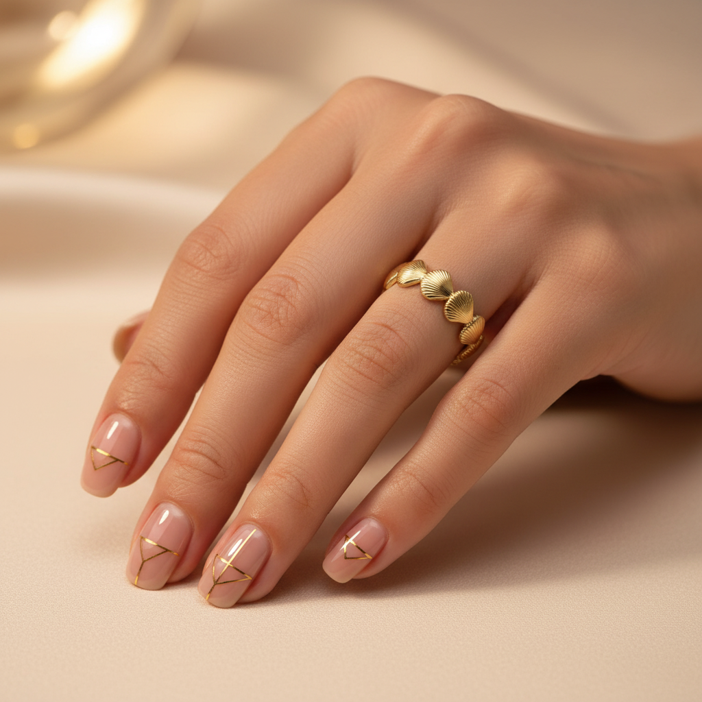 Adjustable Scalloped Ring - 18k Gold Plated