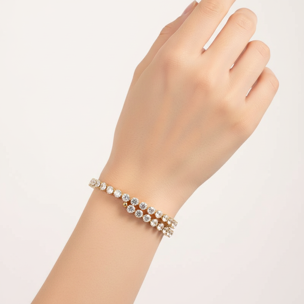 Crystal Bracelet - 18k Gold Plated