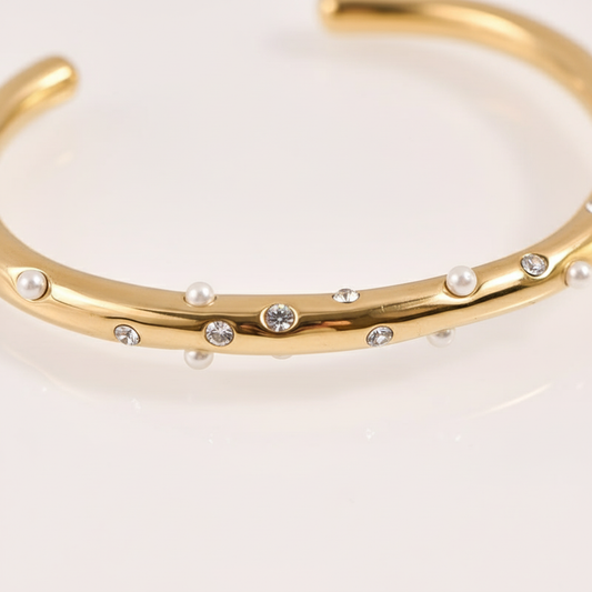 Constellation Cuff Bangle - 18k Gold Plated