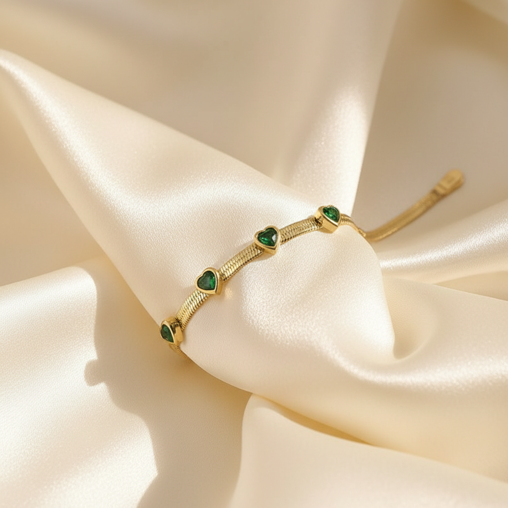 Product on ivory silk