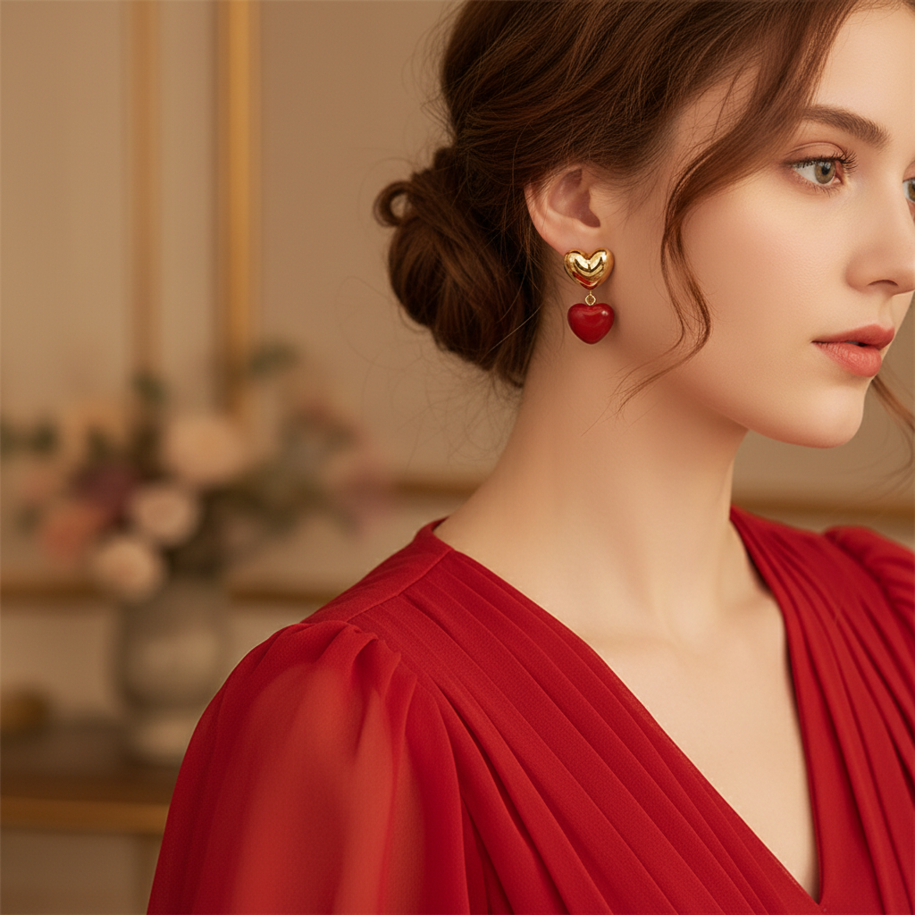 Romantic Red Dress - Accurate Size