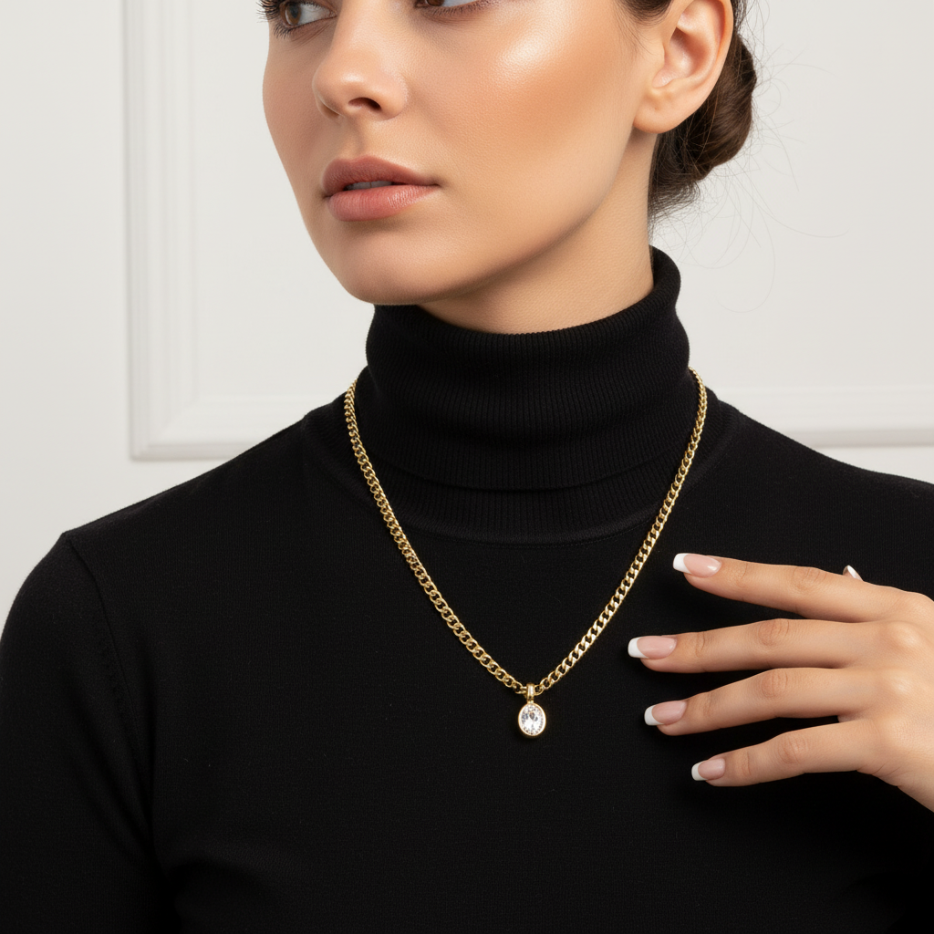 Sophisticated Look - Black Outfit with French Manicure