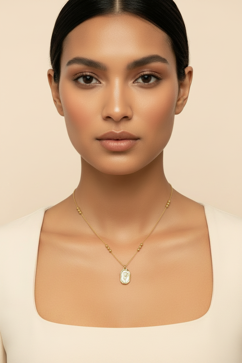 Tulip Necklace - Luxury Campaign Shot